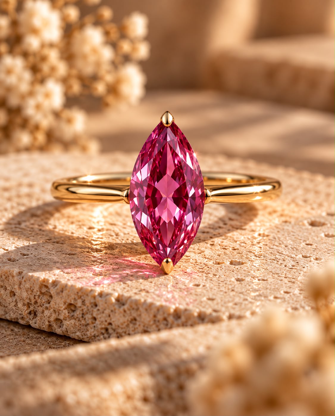 Pink Marquise Lab-Grown Diamond Solitaire