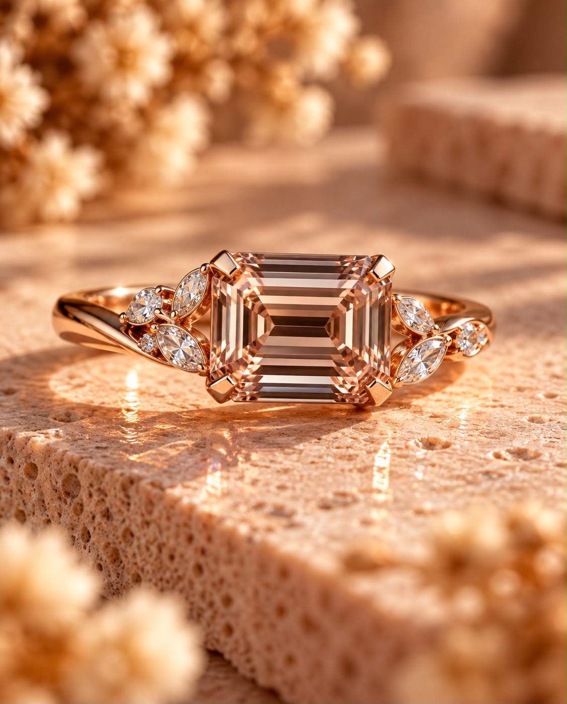 Twin Emerald-Cut Diamond Ring
