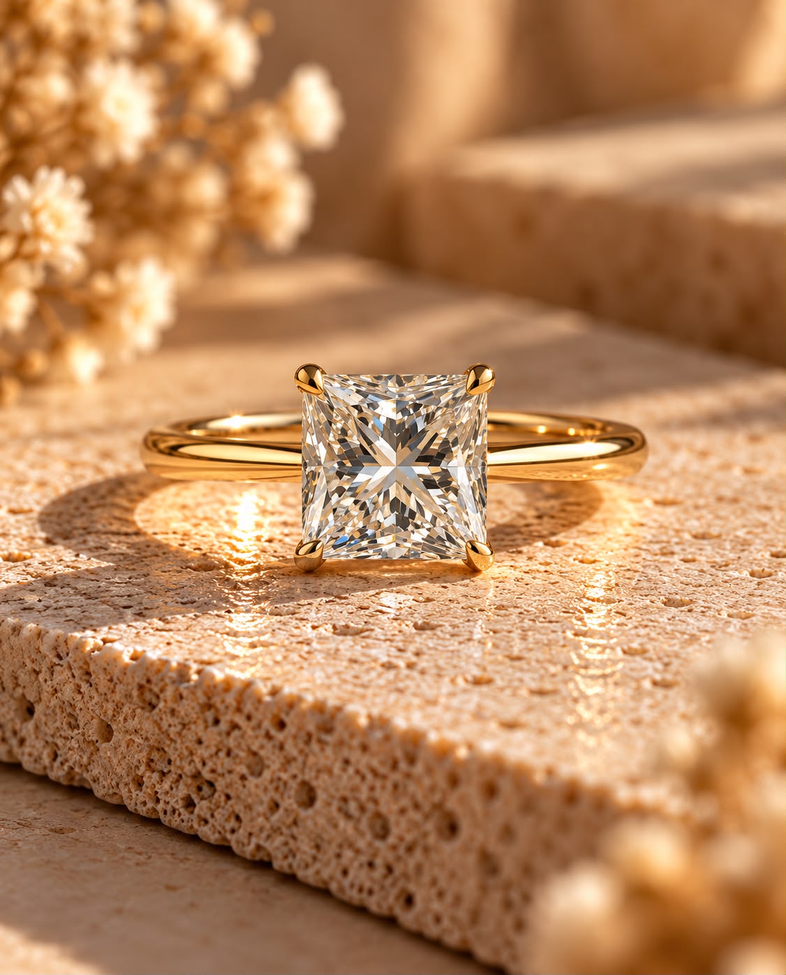 Princess-Cut Lab-Grown Diamond Solitaire