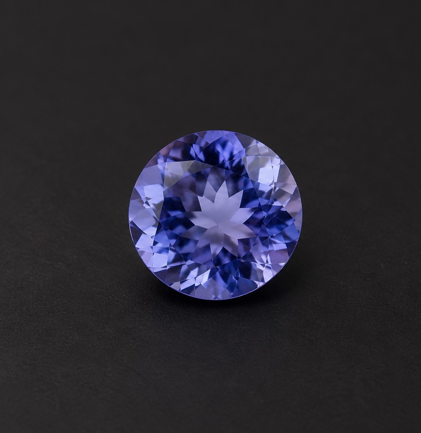 Real round Tanzanite from the Mauri-Siam inventory