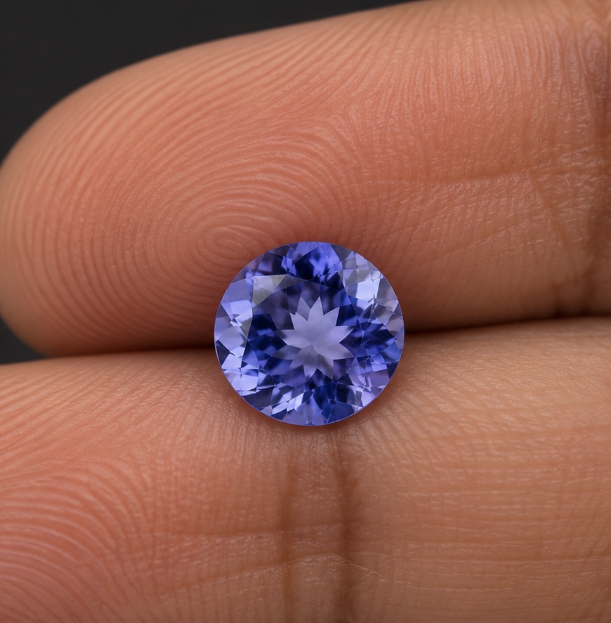 Round Tanzanite · 7 mm — photograph 2